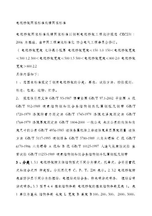 桥架规范