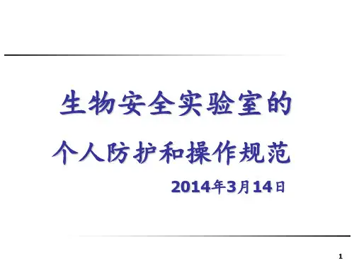 生物安全实验室的个人防护和操作规范 ppt课件