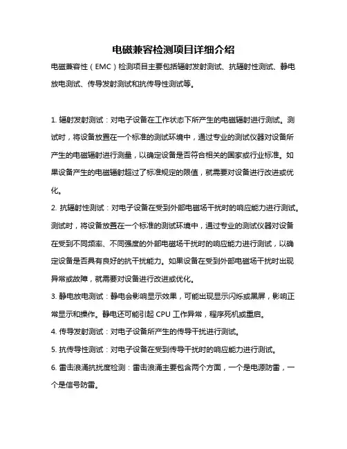电磁兼容检测项目详细介绍