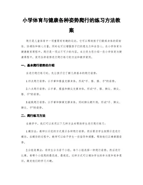小学体育与健康各种姿势爬行的练习方法教案