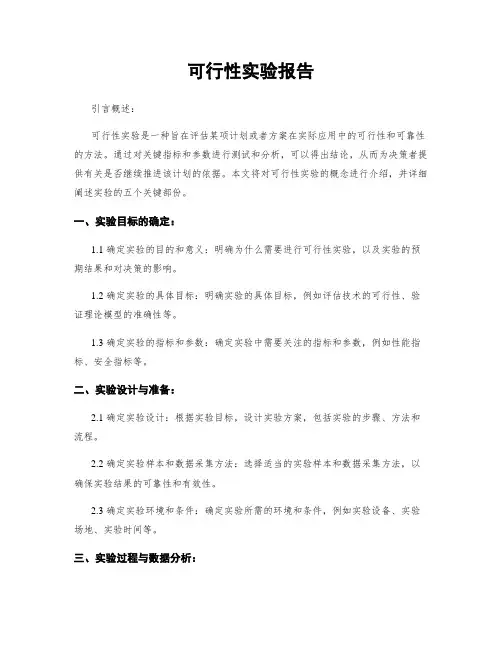 可行性实验报告