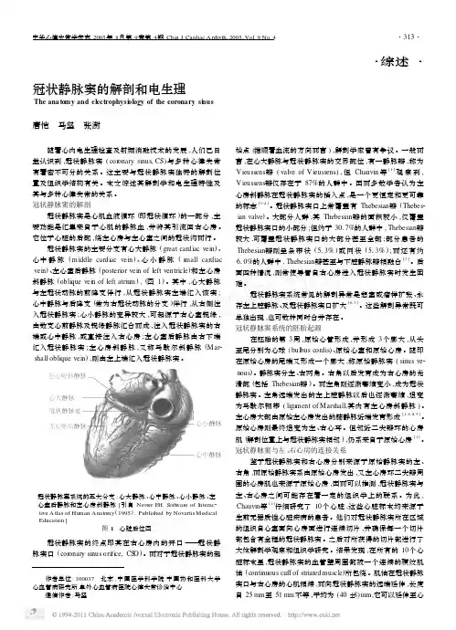 冠状静脉窦的解剖和电生理