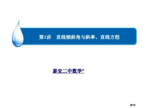 直线的倾斜角与斜率直线方程公开课一等奖优质课大赛微课获奖课件