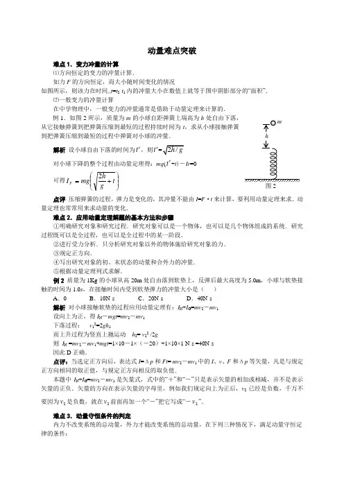 动量难点突破