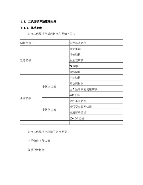 二代切换算法原理介绍