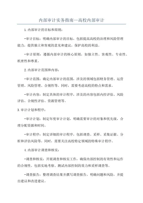 内部审计实务指南—高校内部审计