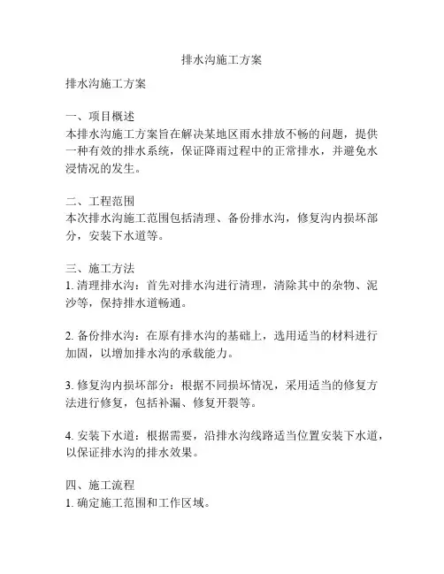 排水沟施工方案