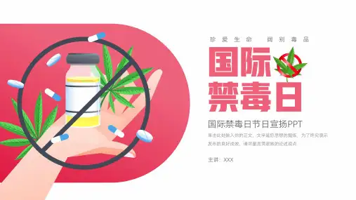 国际禁毒日节日宣传PPT