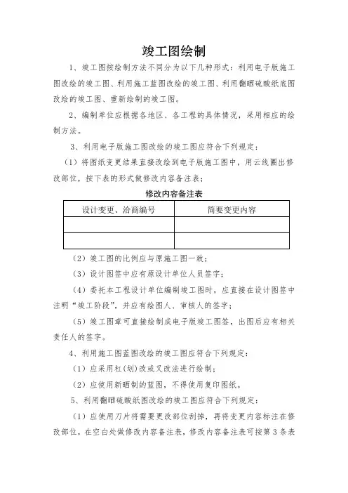 竣工图绘制方法