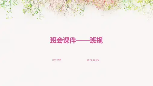 班会课件——班规