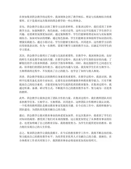 集训四会教学心得体会