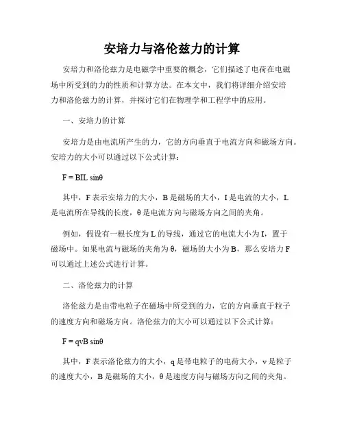 安培力与洛伦兹力的计算