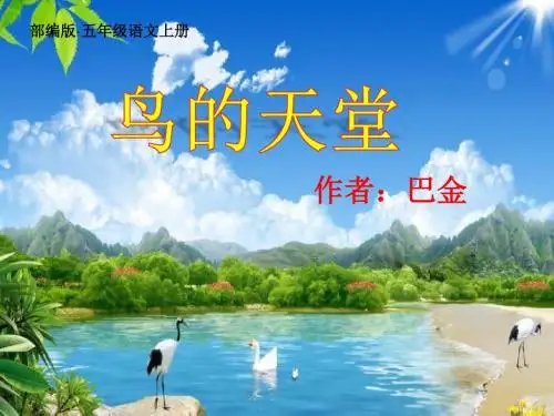 (2019部编)统编版小学五年级语文上册 22 鸟的天堂ppt精美课件