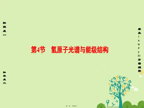 高中物理第2章原子结构第4节氢原子光谱与能级结构课件鲁科版选修35