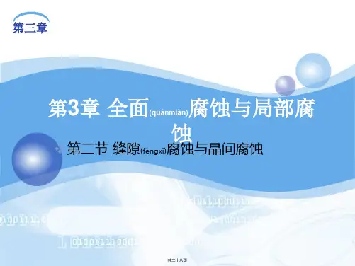 第三章-2全面腐蚀与局部腐蚀(共28张PPT)