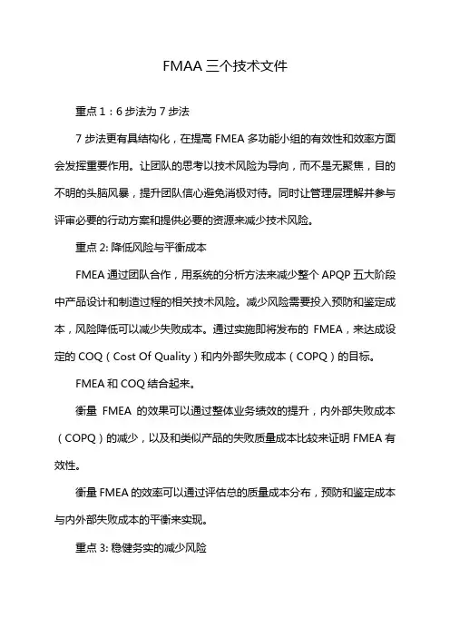 FMAA三个技术文件