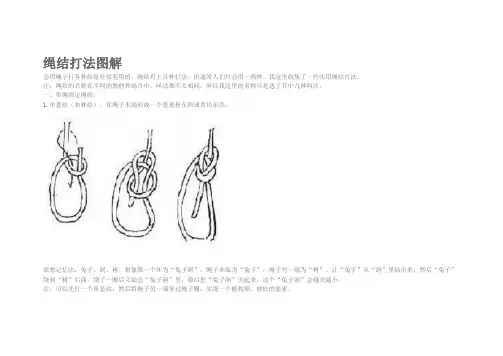 绳结打法图解