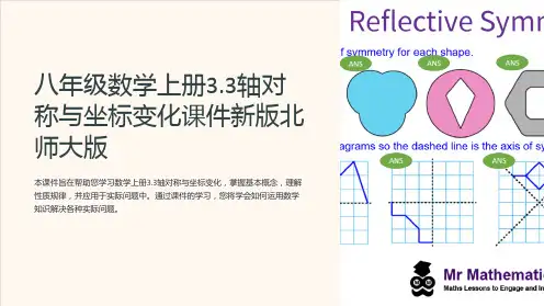 八年级数学上册3.3轴对称与坐标变化课件新版北师大版
