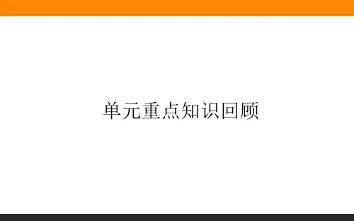 高中英语必修三(人教版)4单元重点知识回顾
