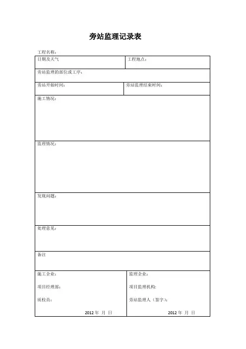 旁站监理记录2