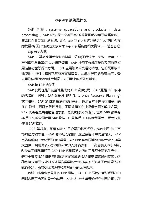 saperp系统是什么