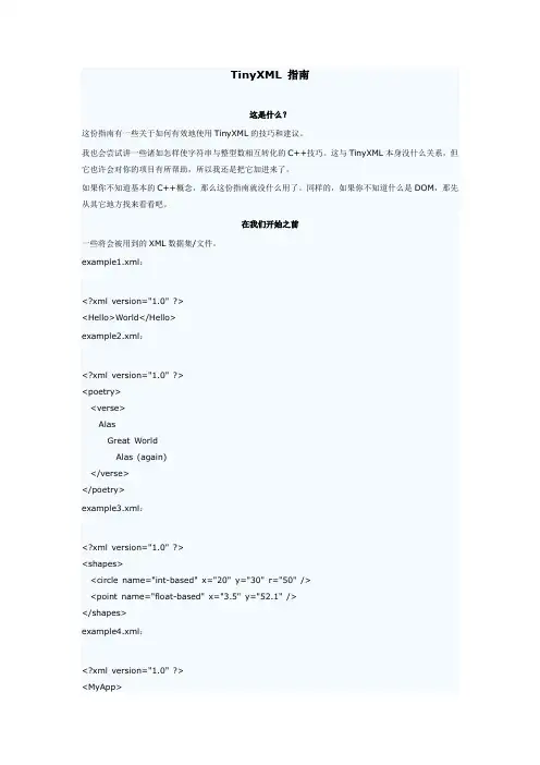 TinyXML中文指南