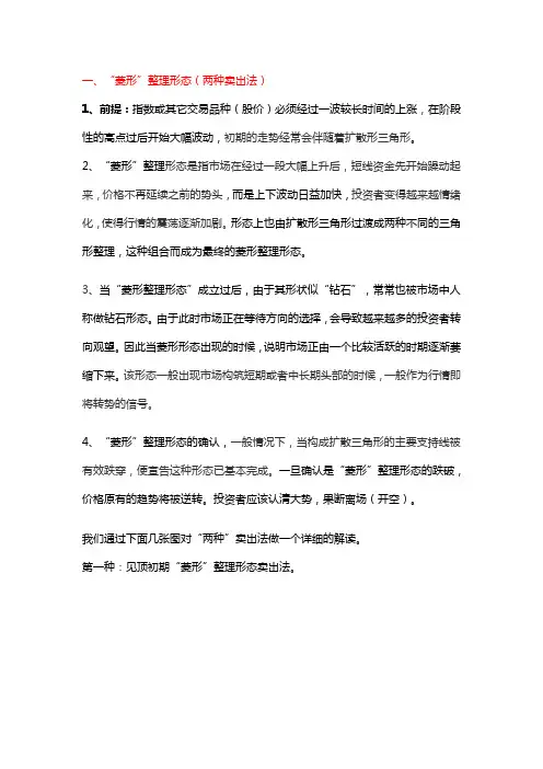 菱形反转、喇叭口反转形态选股法