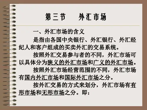 国际金融4-3外汇市场