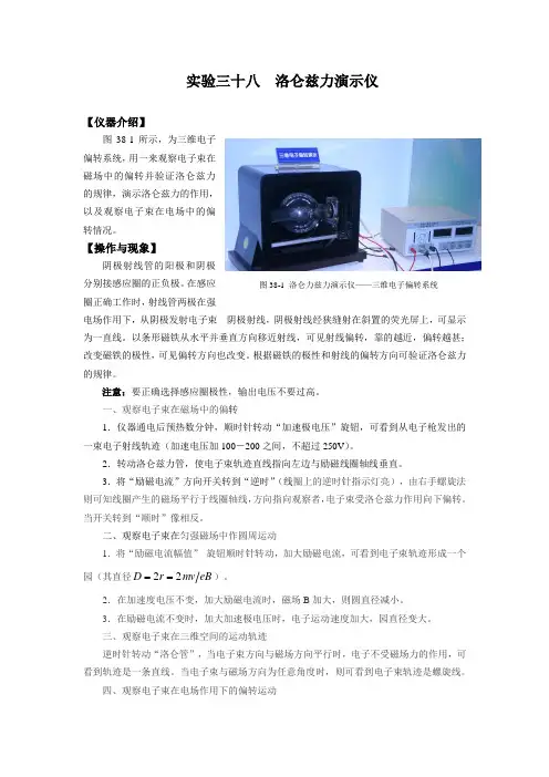 38.洛仑兹力演示仪