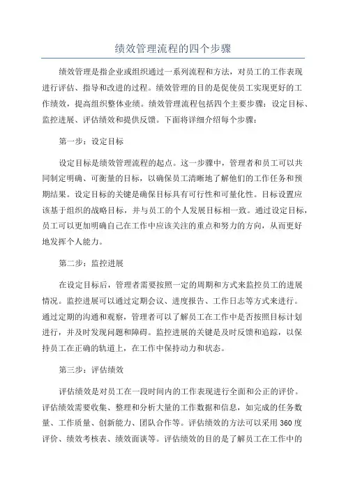 绩效管理流程的四个步骤