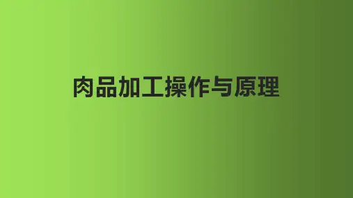 肉品加工操作与原理