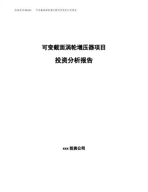 可变截面涡轮增压器项目投资分析报告