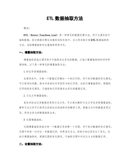 ETL数据抽取方法