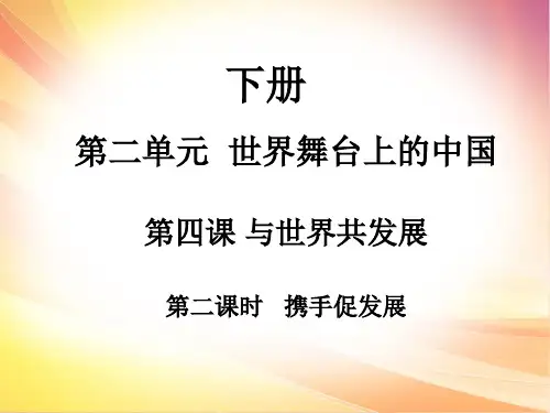 人教部编版九年级道德与法治下册课件：第四课 第二课时(共17张PPT)