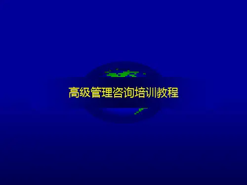 高级管理咨询培训教程ppt课件
