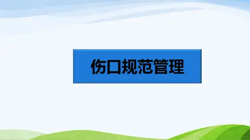 伤口规范管理精品课件PPT
