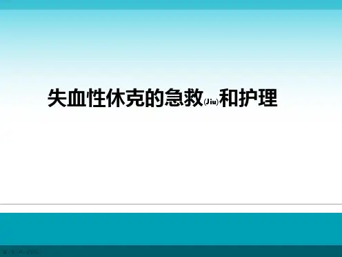 失血性休克的急救和护理通用ppt(1)可编辑全文