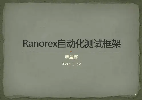 ranorex自动化测试框架简介-初步PPT课件