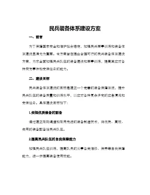 民兵装备体系建设方案