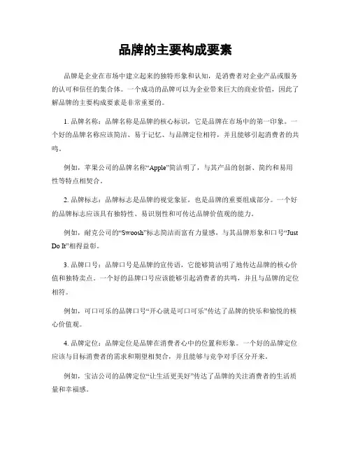 品牌的主要构成要素