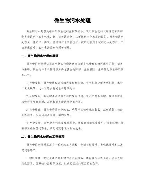 微生物污水处理