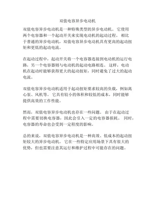 双值电容异步电动机