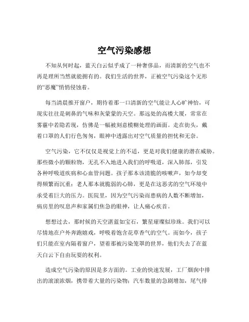 空气污染感想