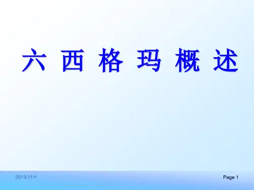 精益六西格玛管理(pdf 41页)