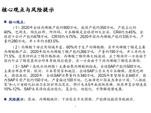 丙烯酸产业链梳理：丙烯酸酯、SAP(高吸水性树脂)(2021年)