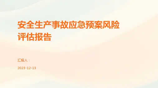 安全生产事故应急预案风险评估报告