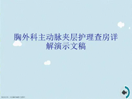 胸外科主动脉夹层护理查房详解演示文稿