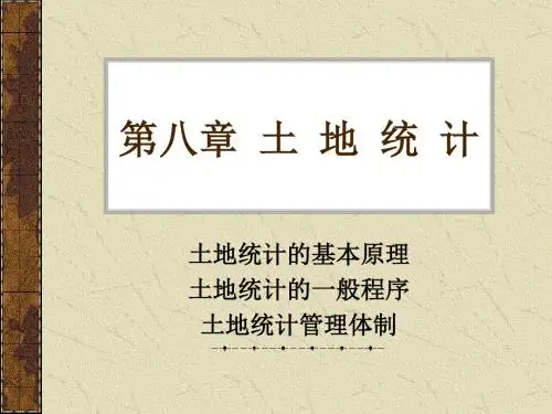 地籍管理第八章土 地 统 计