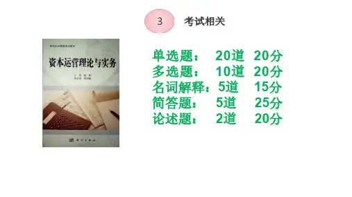 资本运营与融资整套精品讲义归纳汇总版