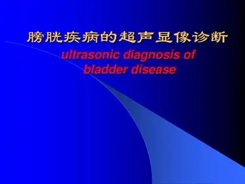 膀胱疾病的超声显像诊断(教学)1